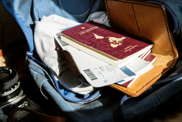 Pasaporte, visa y documentos para viajar