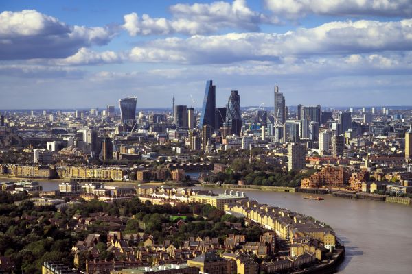 Foto aérea de ciudad de Londres, ideal para estudiar en Reino Unido